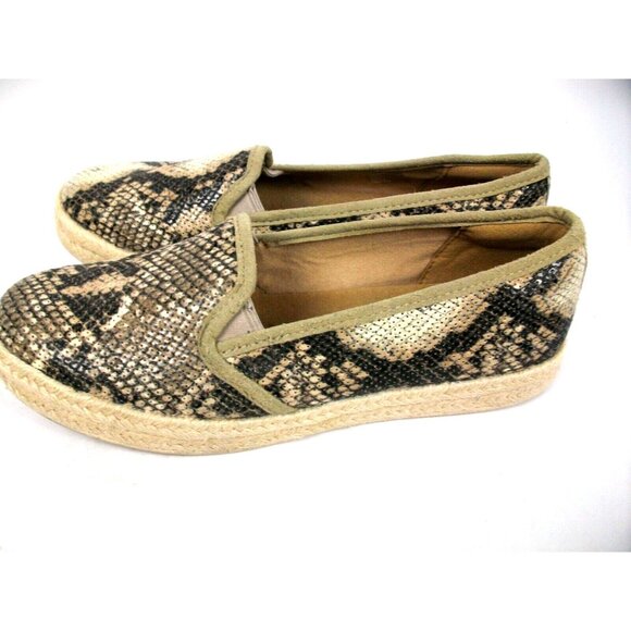 Clarks Collection Soft Cushion Womens Size 7. 5 Reptile Print Gray Slip On - Picture 2 of 8